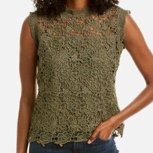 Nanette Lepore Lace Mock Neck Top